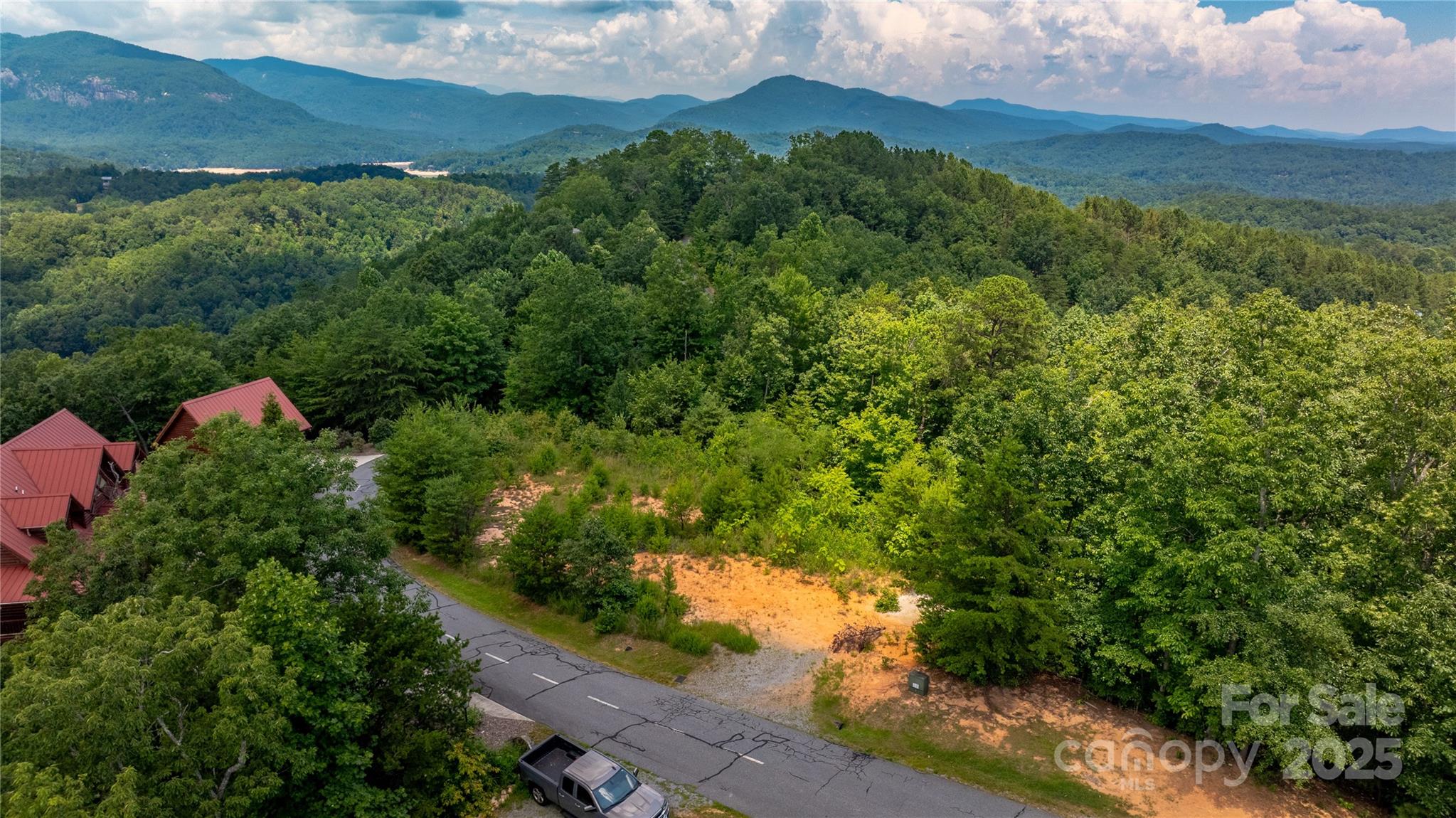 240 Boulder Ridge Lake Lure, NC 28746 - Photo 7 of 28 an aerial view of green landscape with trees houses and mountain view