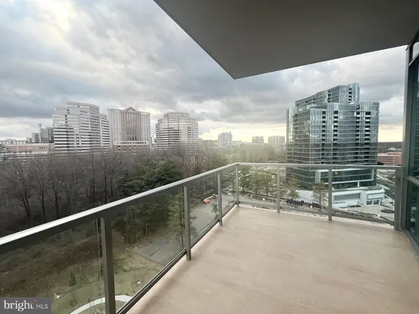 a view of balcony with city view