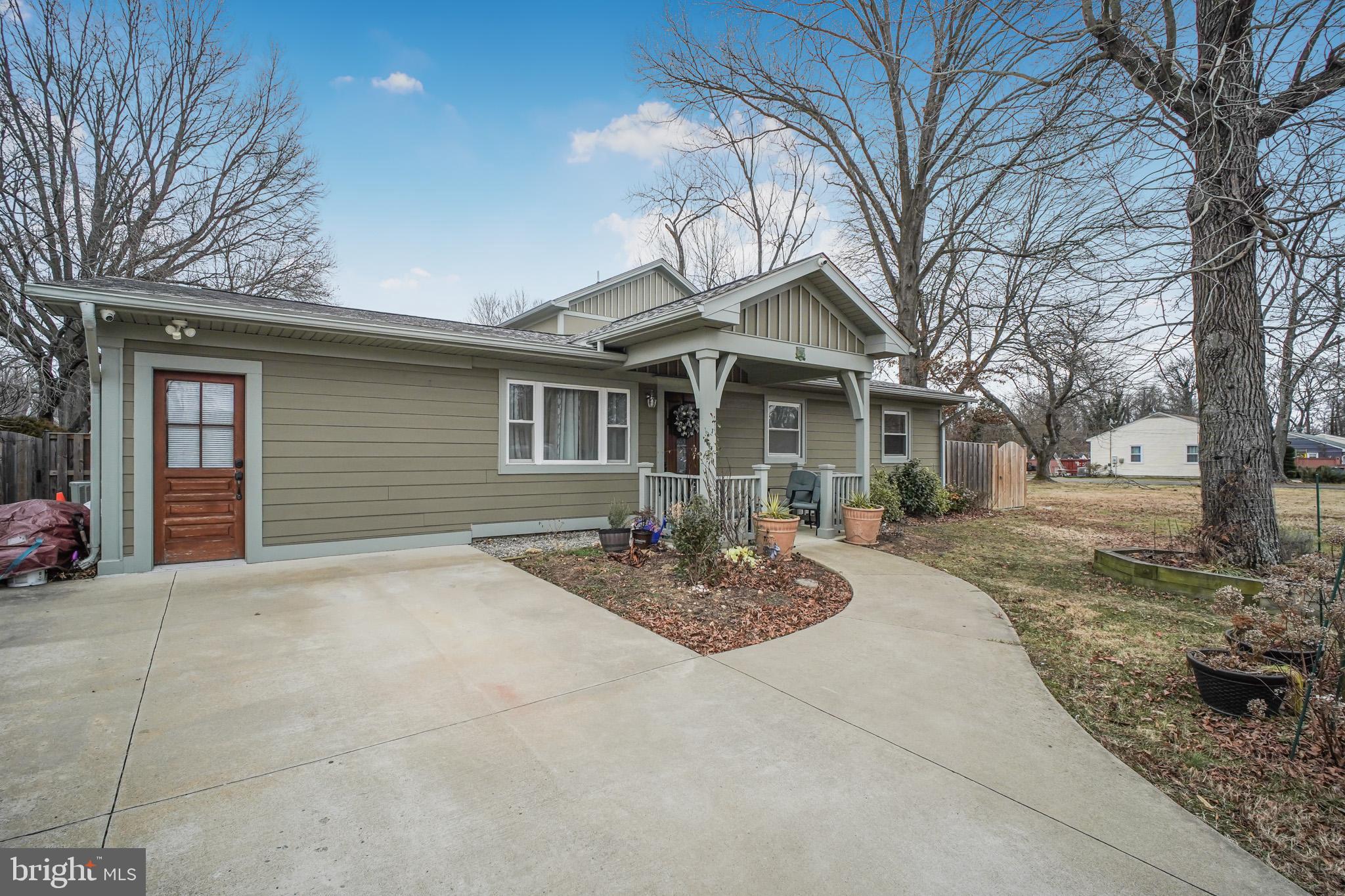 a front view of a house with entertaining space