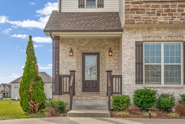 a front view of a house