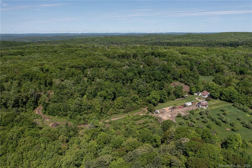 21 Legeyt Road Barkhamsted, CT 06063 - Photo 6 of 37 Birds eye view of working farm including primary residence and wood shop in barn and apple orchard