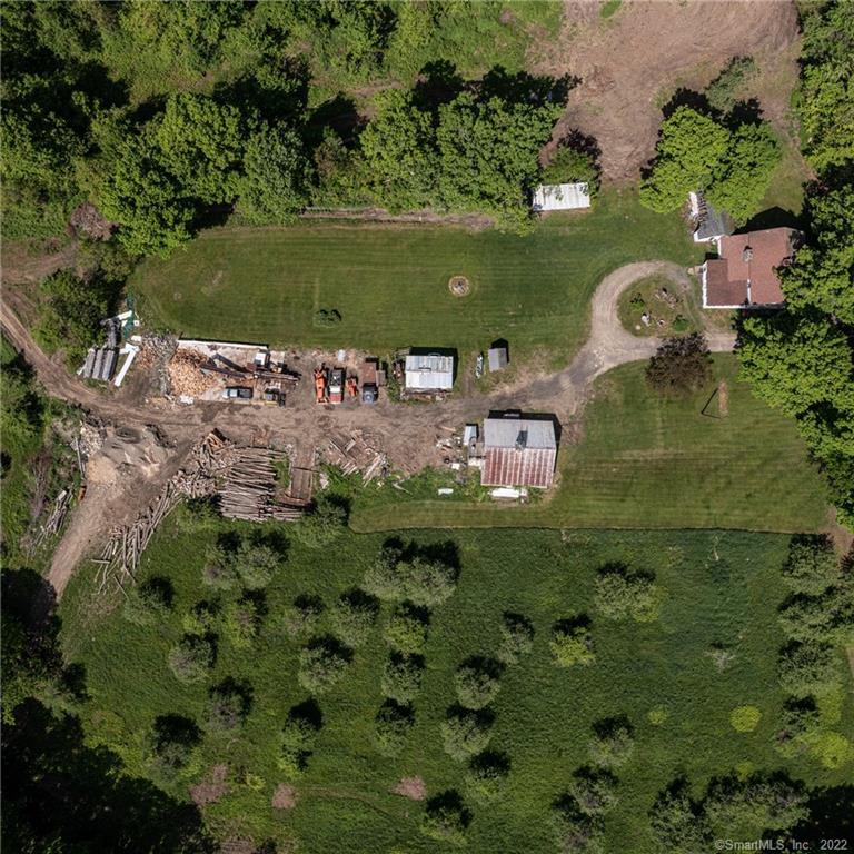 21 Legeyt Road Barkhamsted, CT 06063 - Photo 7 of 37 Birds eye view of working farm with home, top right