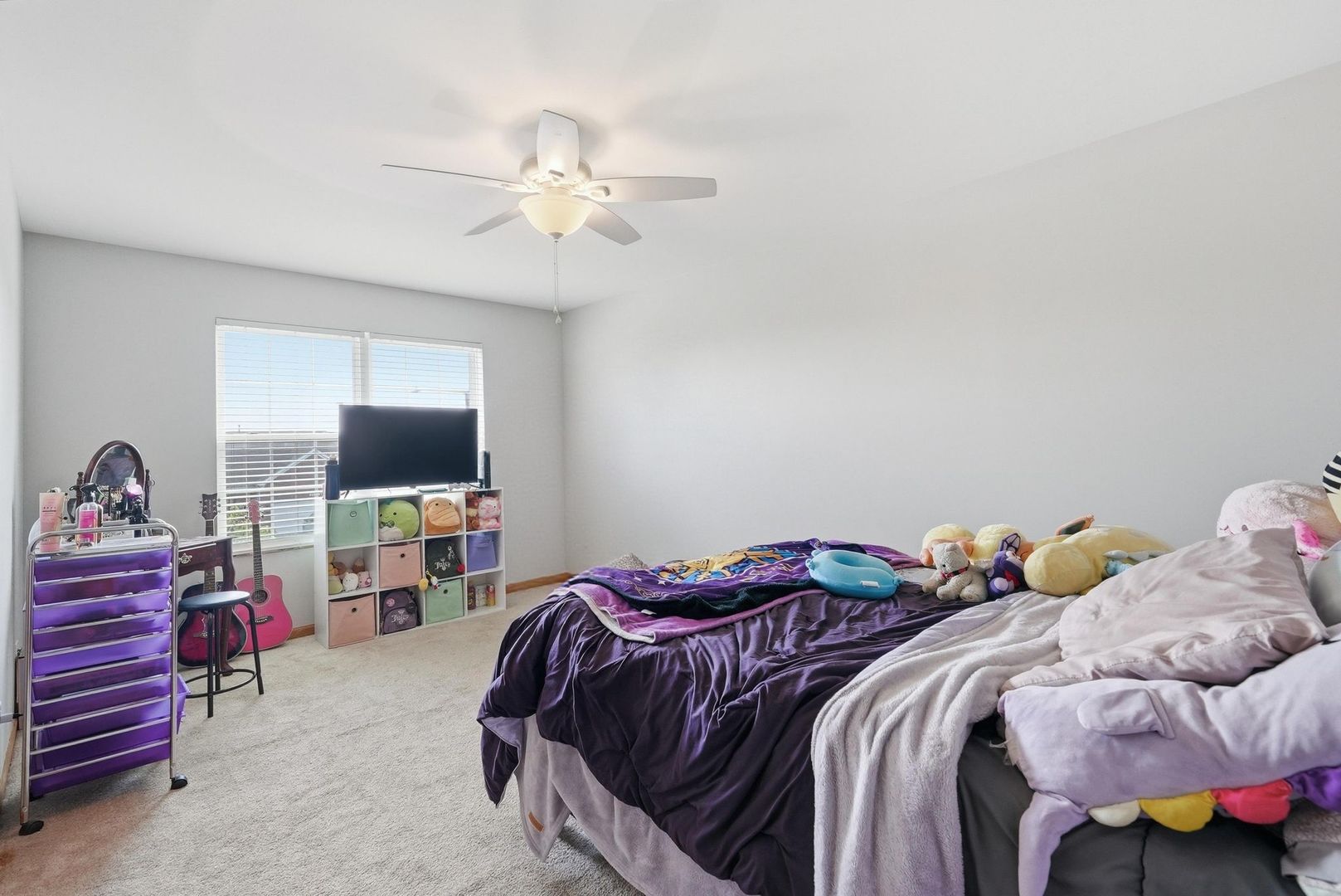 25216 Spring Street Manhattan, IL 60442 - Photo 12 of 28 a bedroom with a bed and a flat screen tv