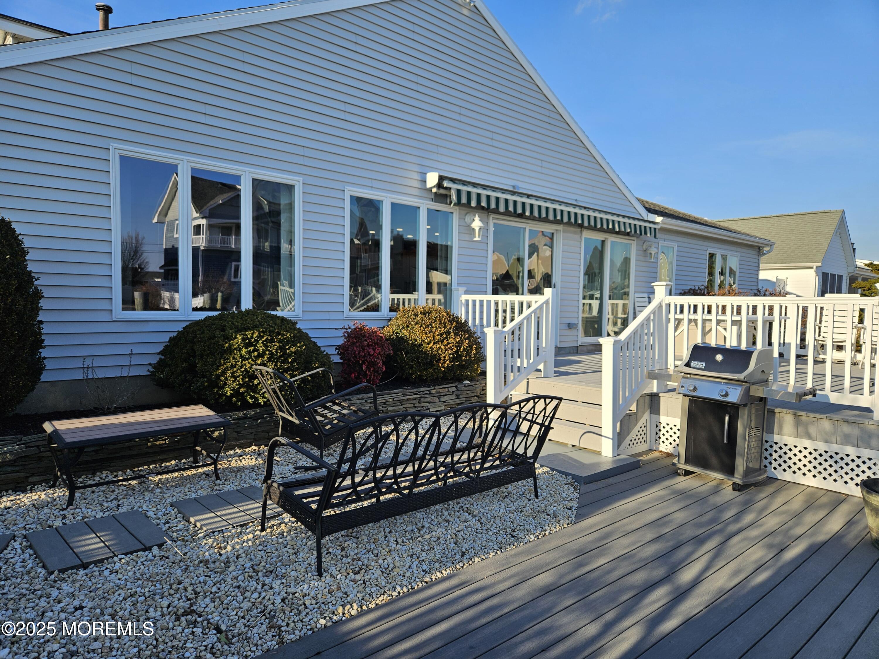 a house view with a seating space