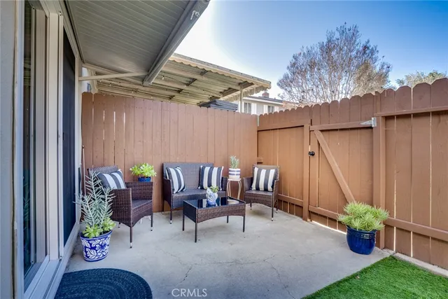 a outdoor space with furniture