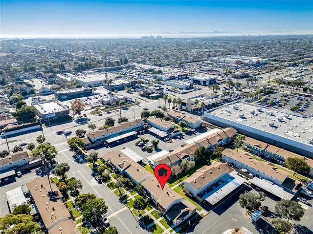 an aerial view of multiple house