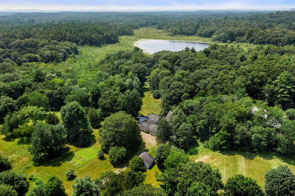 91 Weston Road Lincoln, MA 01773 - Photo 8 of 34 an aerial view of a houses with yard and outdoor space