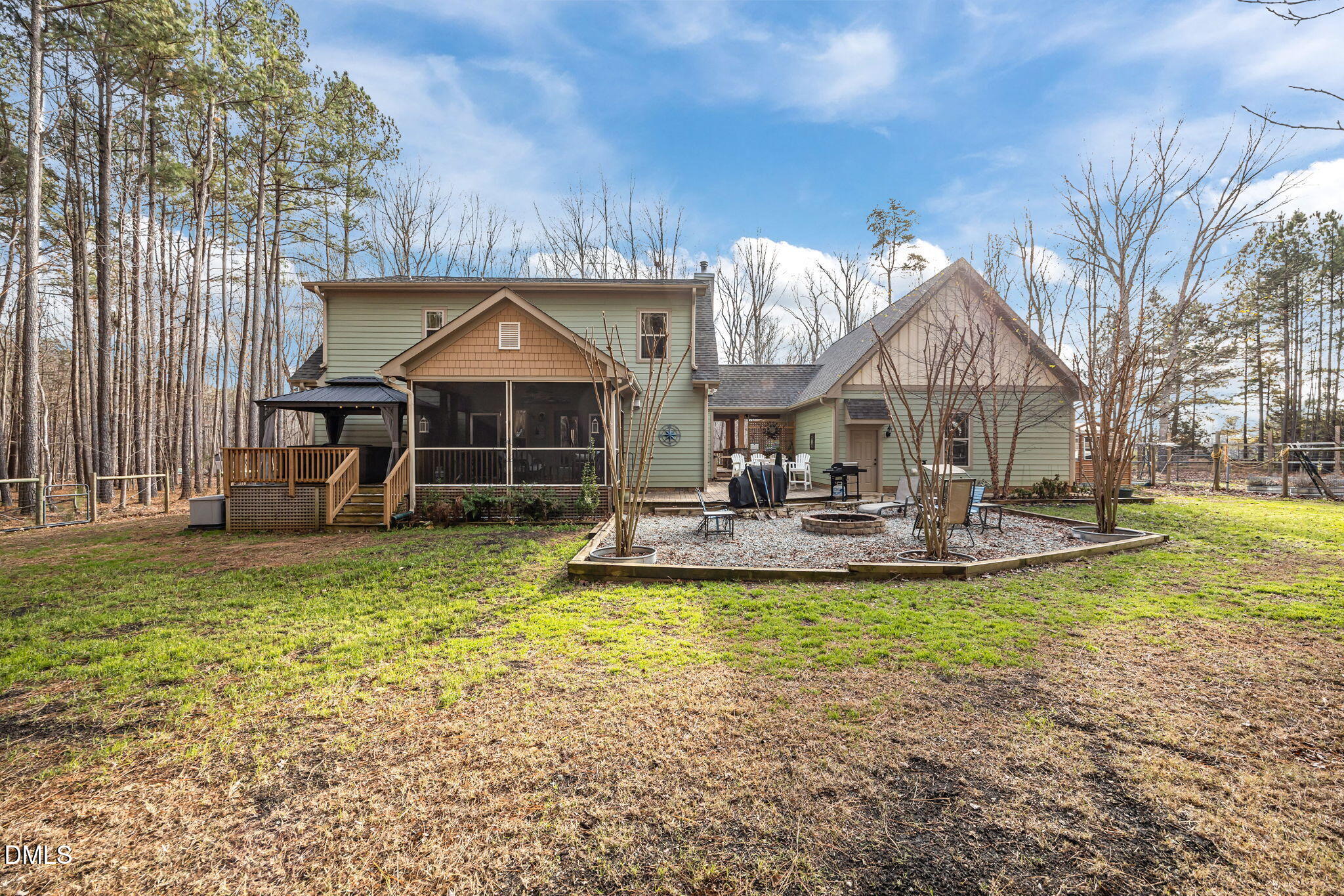 3225 Back Acres Road Efland, NC 27243 - Photo 44 of 57 a view of a house with swimming pool and a yard