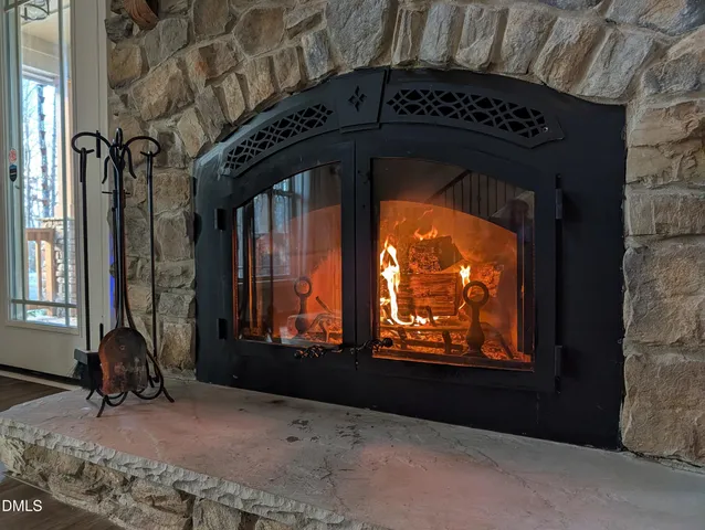 a view of lake with green space
