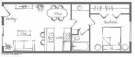 4127 East Indian School Road, Unit 157 Phoenix, AZ 85018 - Photo 36 of 36 A1 Floor Plan