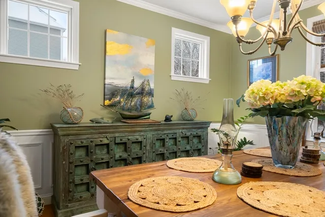 a table with dining table and chairs