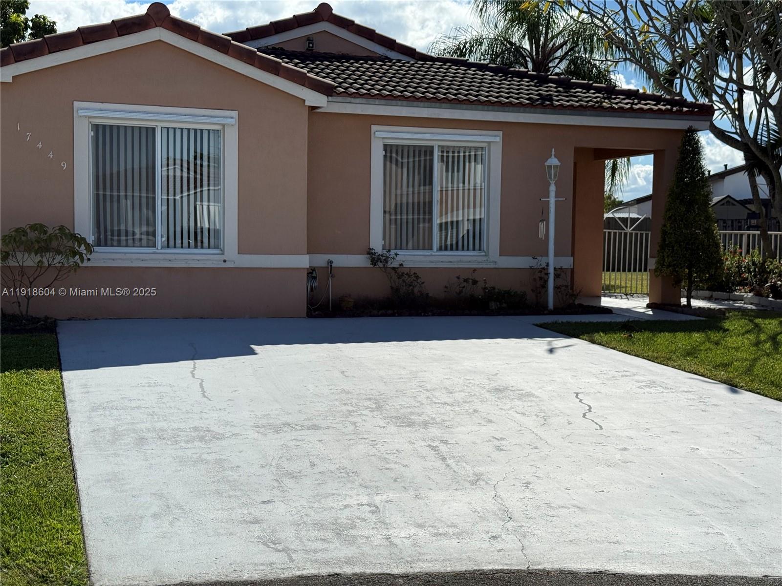 a front view of a house