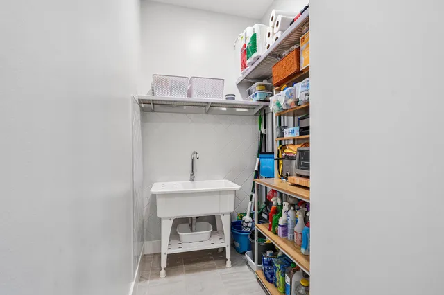 a room with storage and utility