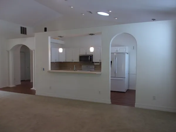 an empty room with a window