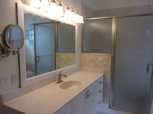 a close view of bathroom shower