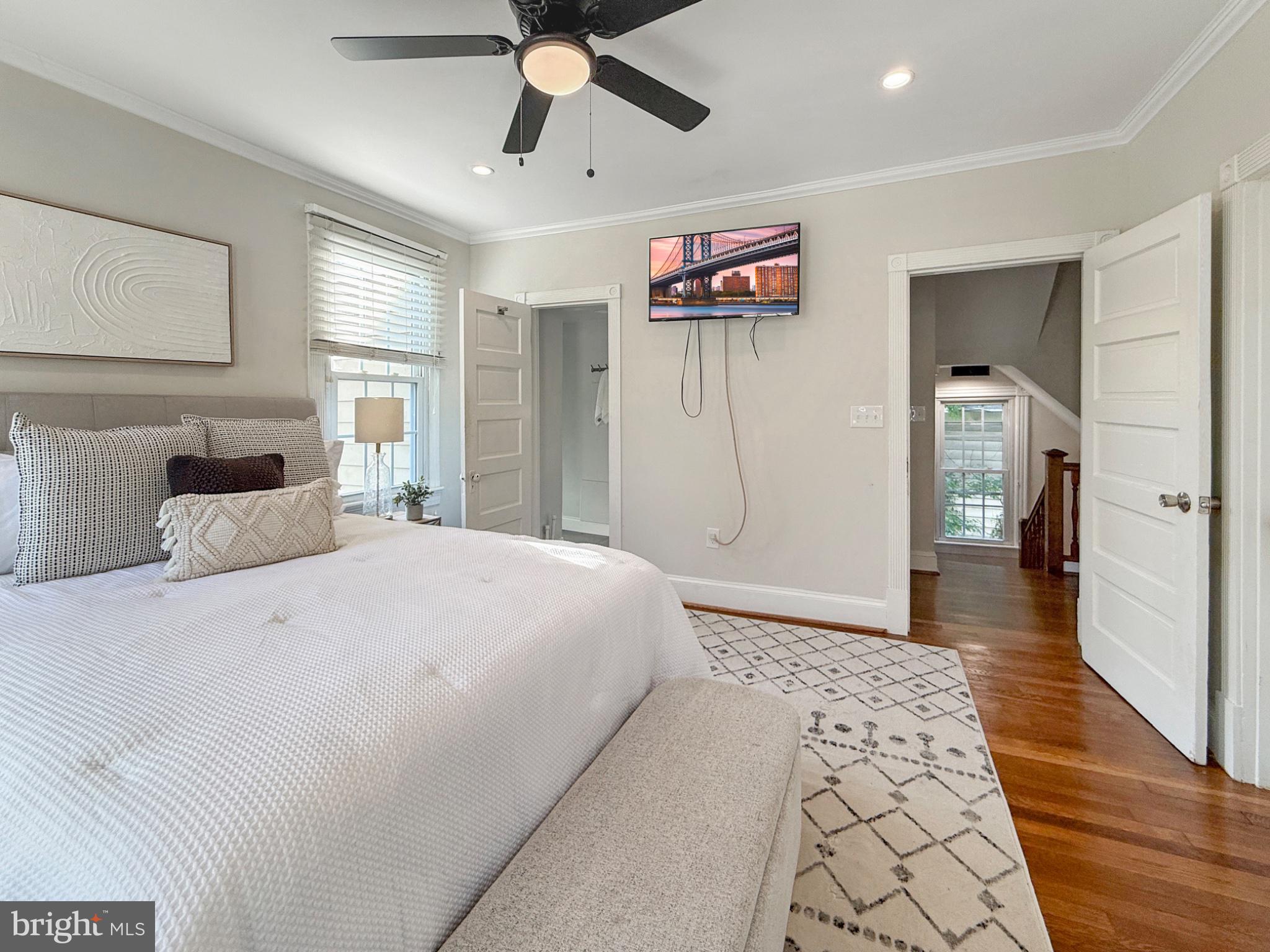 3216 18th Street Northeast Washington, DC 20018 - Photo 20 of 47 Serene bedroom with modern touches.