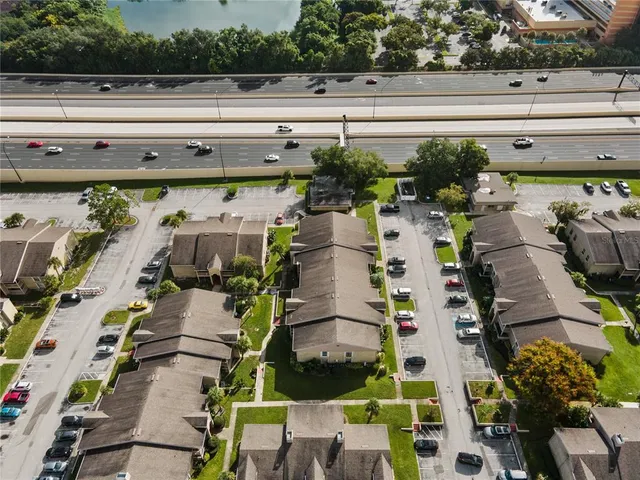 an aerial view of balcony