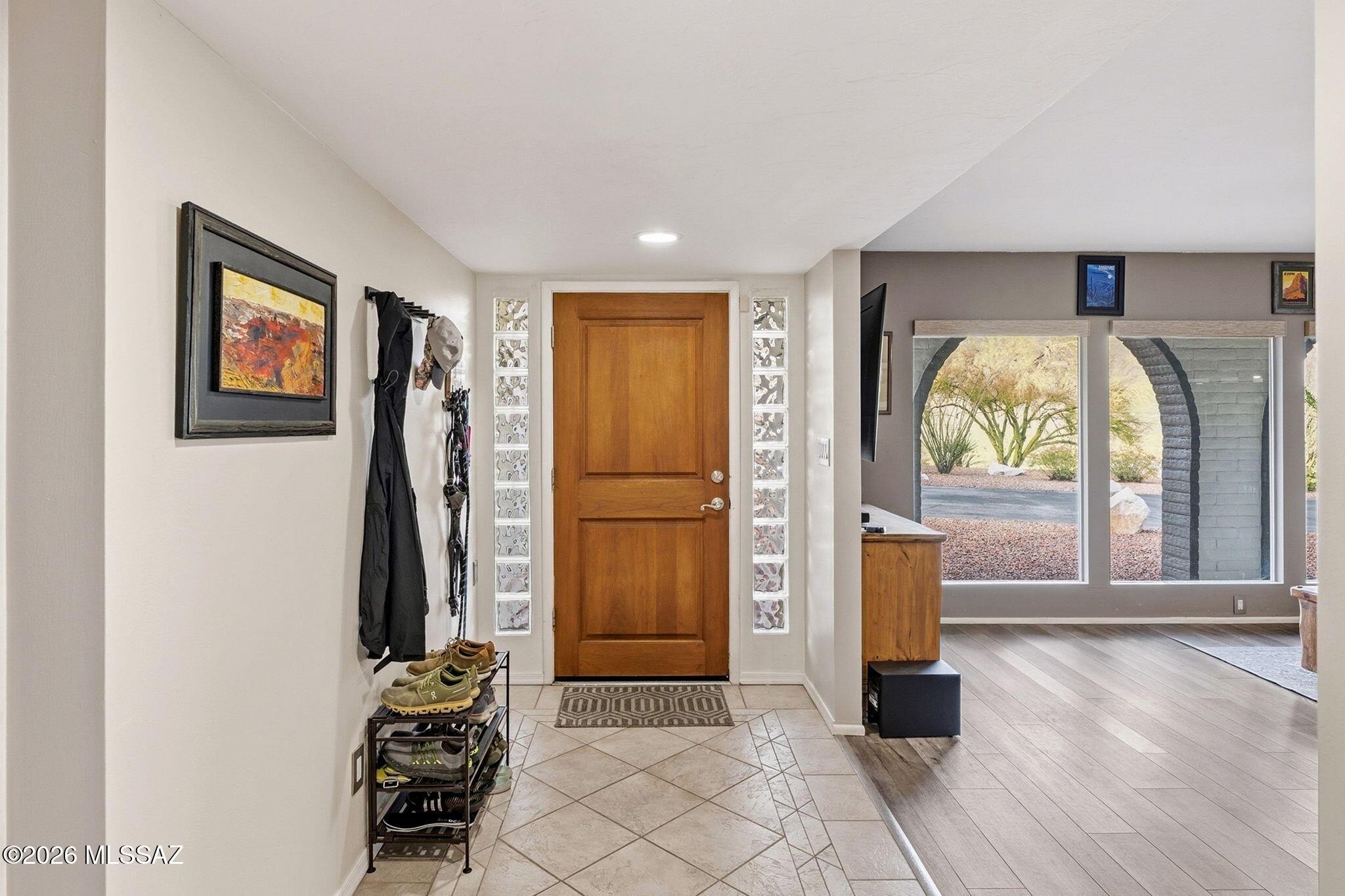 4641 North Rockcliff Road Tucson, AZ 85750 - Photo 10 of 48 Front Door, and view from a living room window