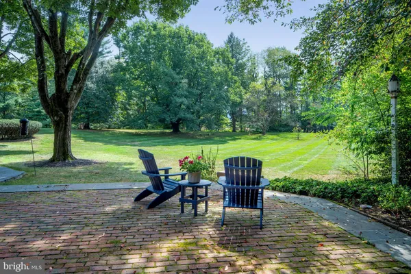 a view of a lake with a big yard