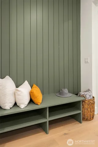 a bathroom with a sink and vanity