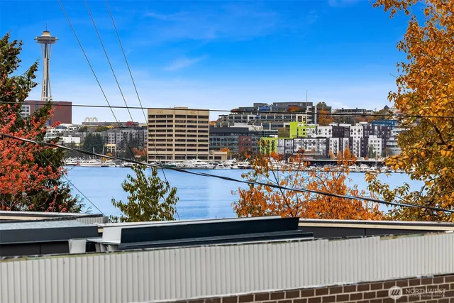 a view of a balcony with city view