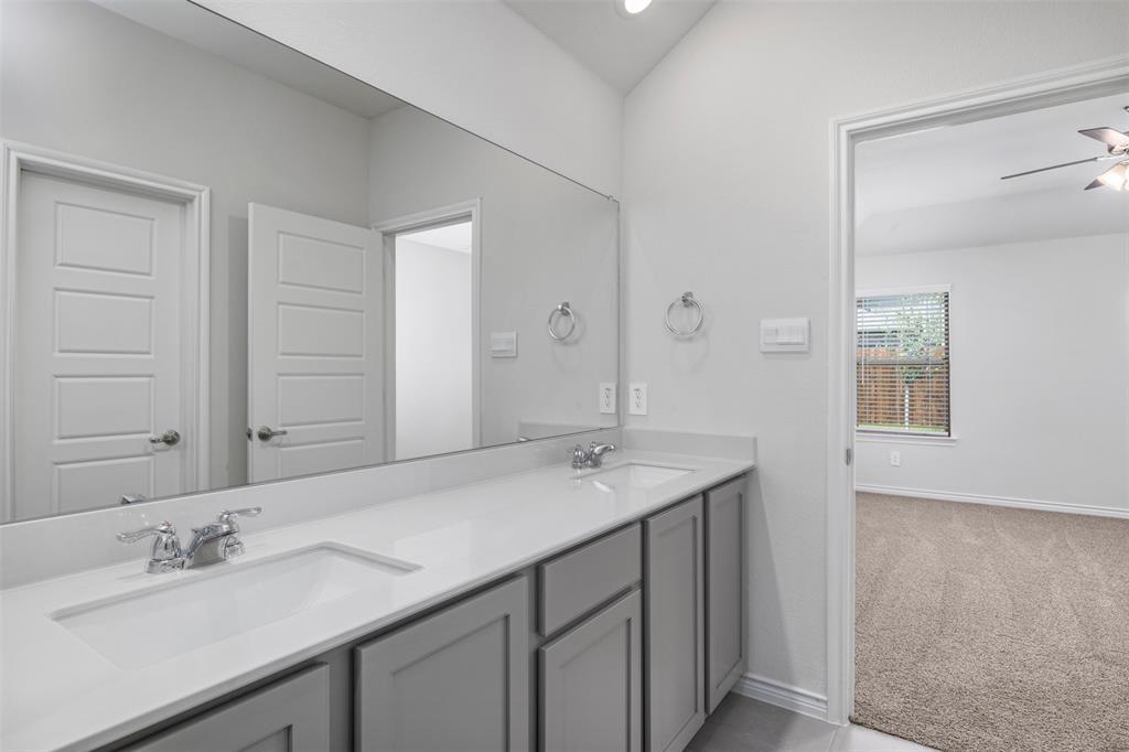 10305 Rambling Brks Lane Aubrey, TX 76227 - Photo 21 of 28 a bathroom with a sink and a mirror