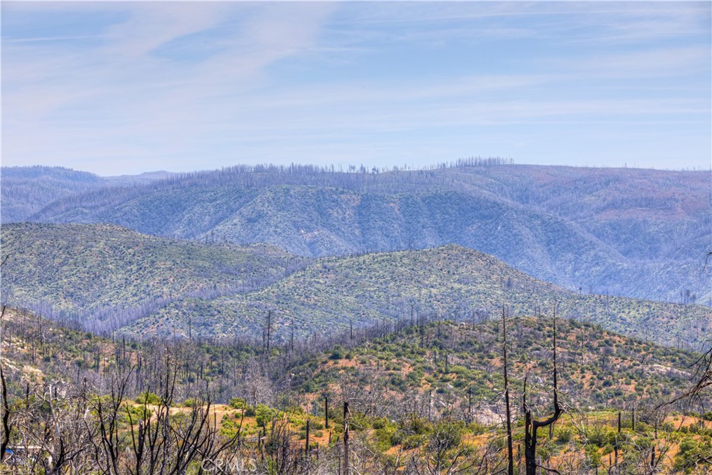 49 Indian Cemetery Road Berry Creek, CA 95916 - Photo 6 of 20 a view of a dry yard with mountains in the background