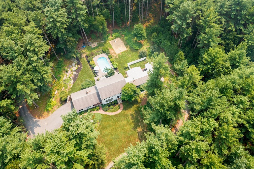 114 Still River Road Harvard, MA 01451 - Photo 1 of 42 an aerial view of residential house with outdoor space and trees all around