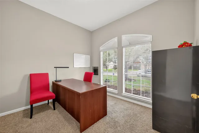 a view of a livingroom with furniture