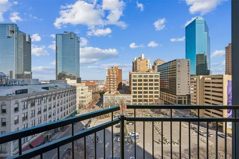 a view of city from balcony