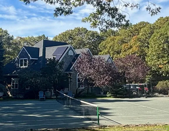 a view of a street with houses