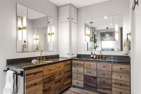 a living room with furniture and a couch