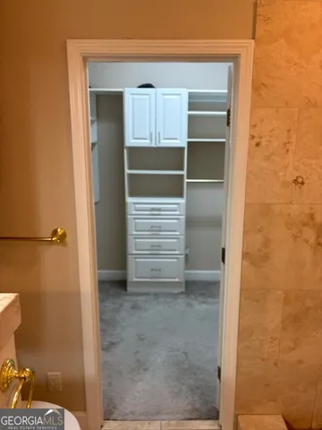 a view of closet area