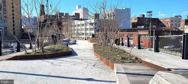 a view of a city with tall buildings