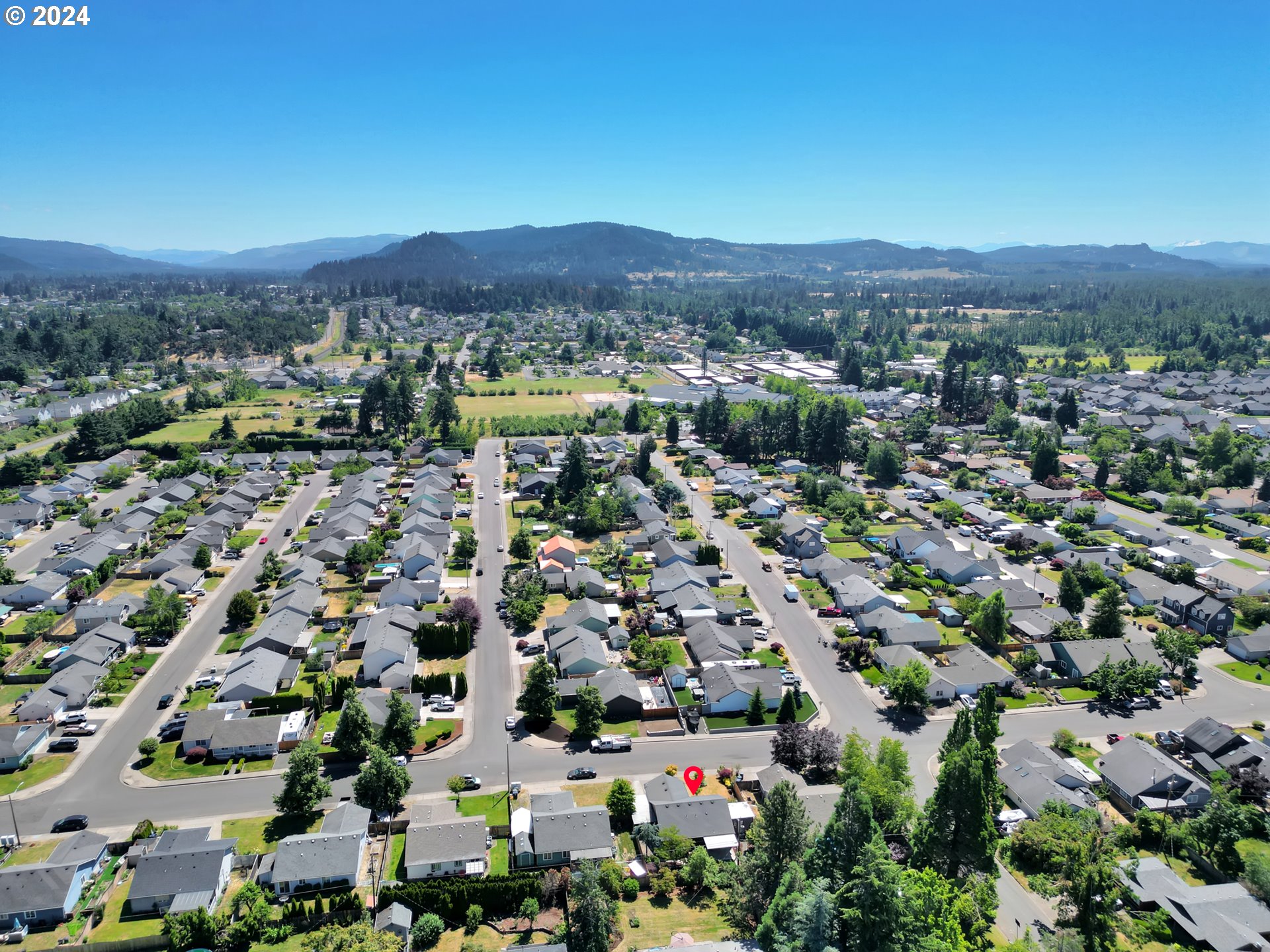 870 Hazelnut Lane Springfield, OR 97478 - Photo 33 of 35 an aerial view of residential houses with outdoor space and trees