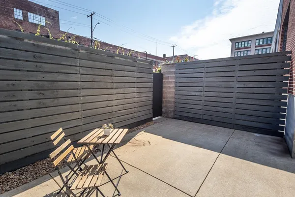a view of backyard with cabin