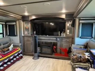 a room with furniture and a window