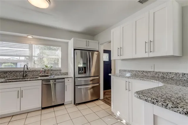 a view of a yard with a trees