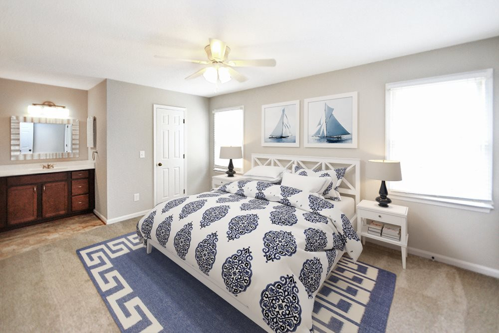 6720 Twin Tree Court Raleigh, NC 27613 - Photo 12 of 17 Staged Master Bedroom