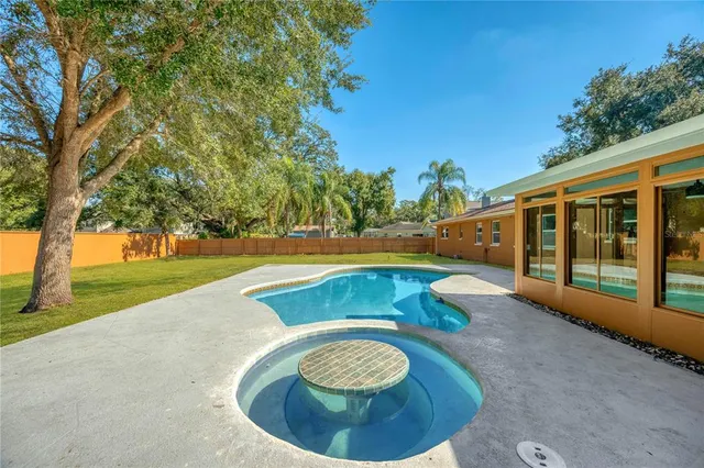a view of an outdoor space and a yard
