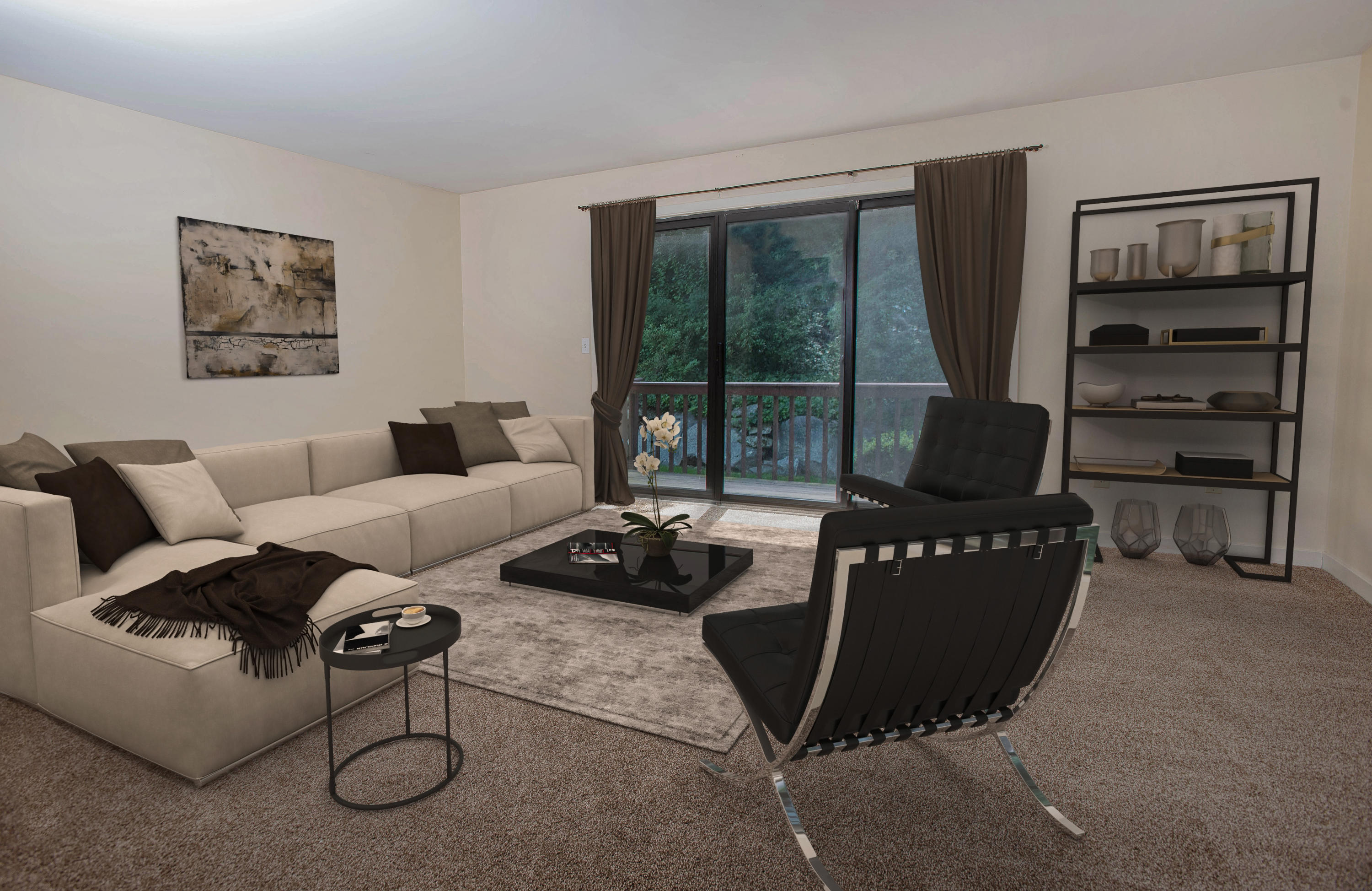 300 Flax Hill Road, Unit 6 Norwalk, CT 06854 - Photo 4 of 18 a living room with furniture and a floor to ceiling window