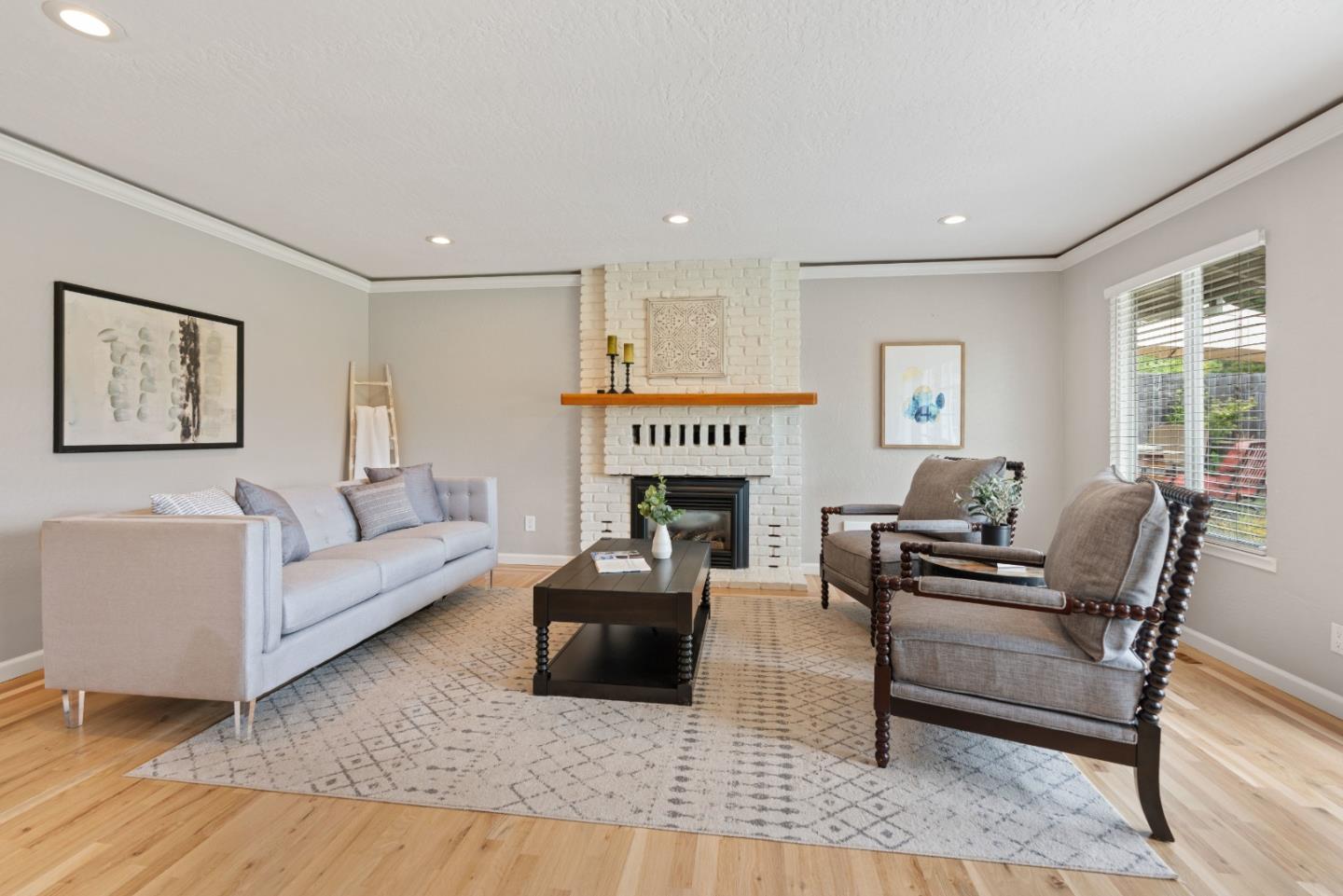 2732 Estates Drive Aptos, CA 95003 - Photo 15 of 63 a living room with furniture and a fireplace