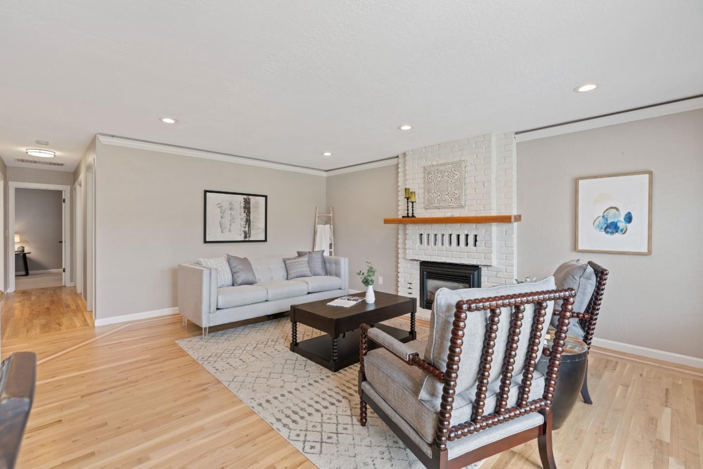 2732 Estates Drive Aptos, CA 95003 - Photo 17 of 63 a living room with furniture and a fireplace