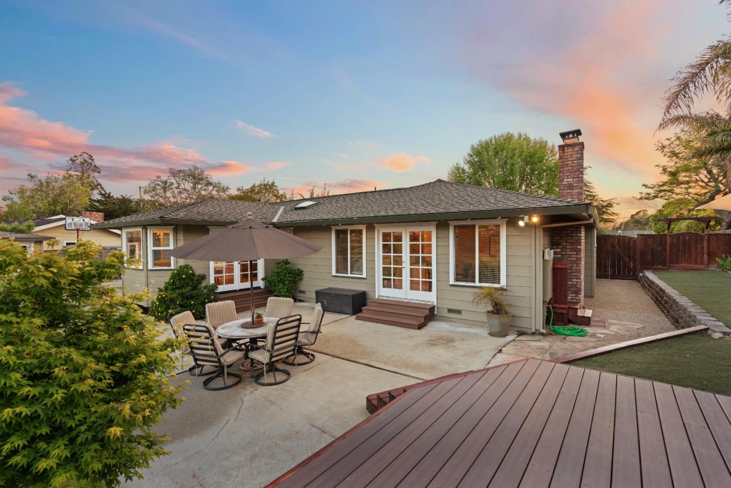 2732 Estates Drive Aptos, CA 95003 - Photo 46 of 63 a view of a dinning table and chairs in patio of the house