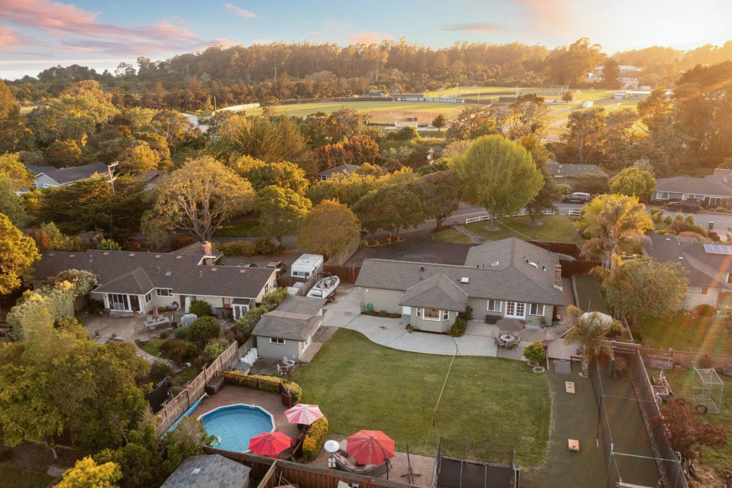 2732 Estates Drive Aptos, CA 95003 - Photo 58 of 63 an aerial view of residential house with outdoor space and river