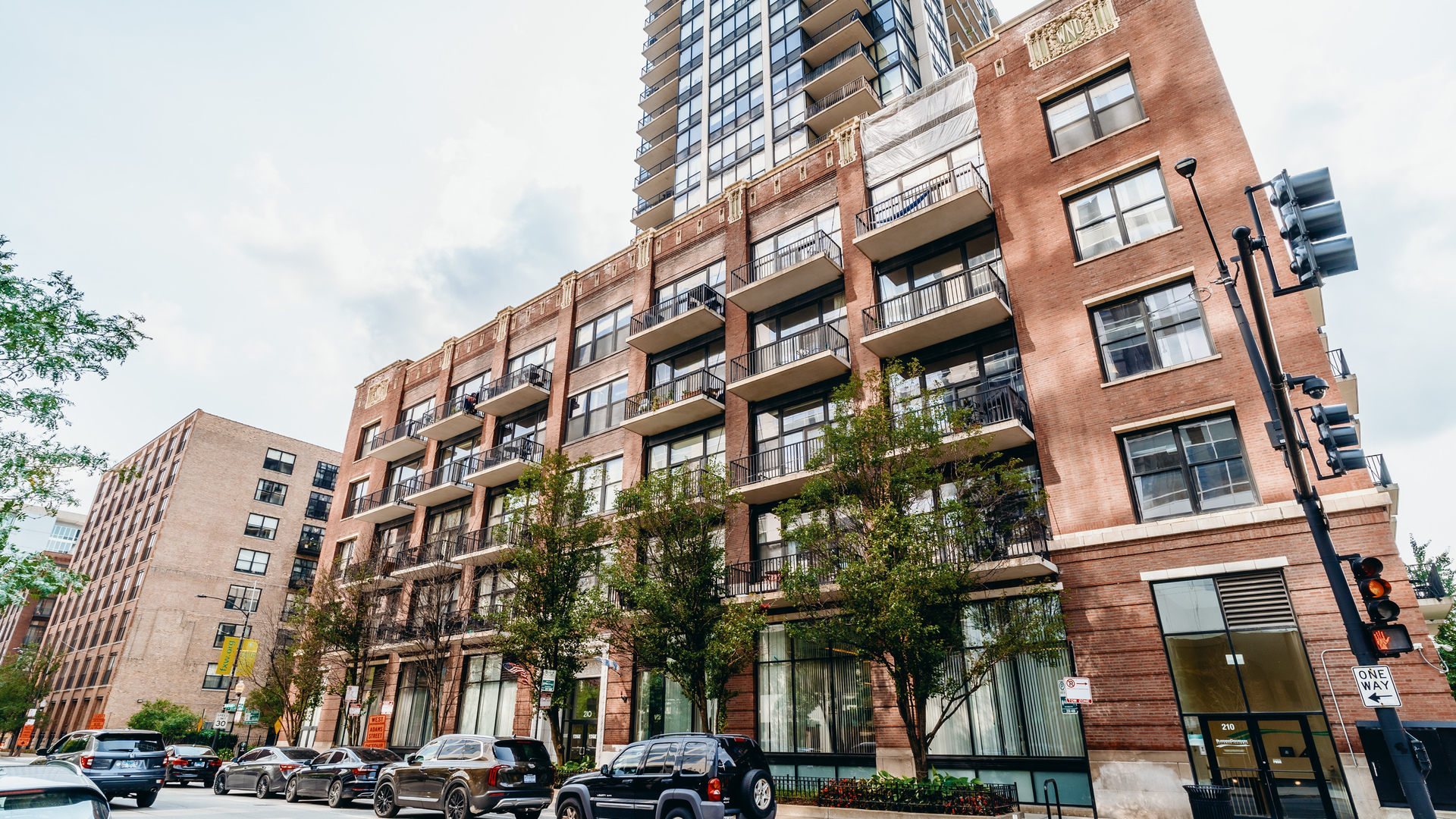 a front view of a building