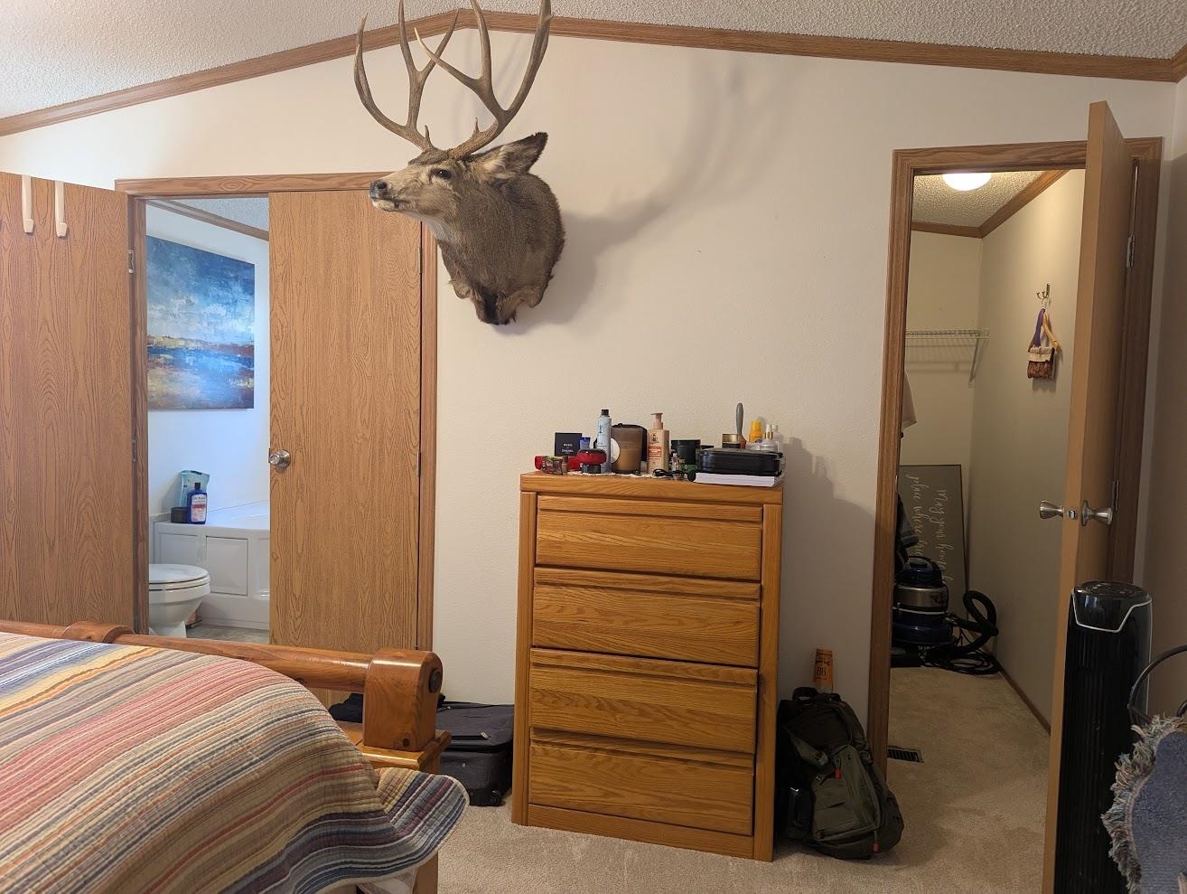 435 32 Road, Unit 628 Clifton, CO 81520 - Photo 24 of 31 a bedroom with a bed and a chandelier