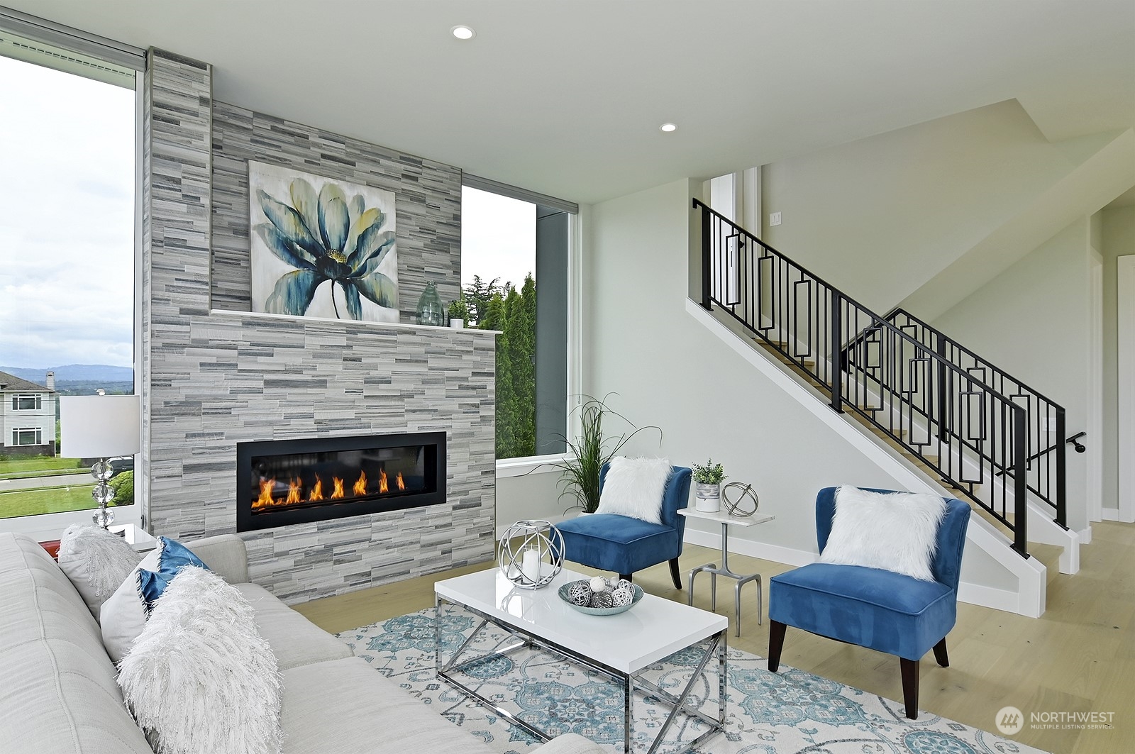 2707 South Ferdinand Street Seattle, WA 98108 - Photo 14 of 38 a living room with furniture and a fireplace