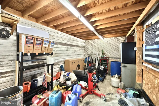 a view of a garden with an ocean