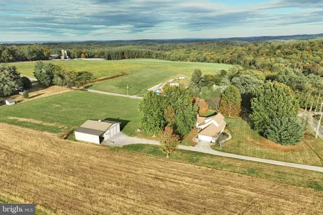 a view of a lake with a big yard